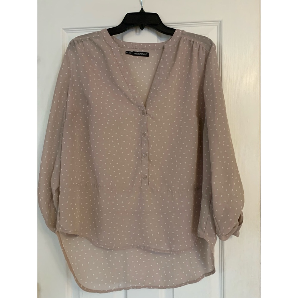 Polka Dot Blouse - Tan Marices